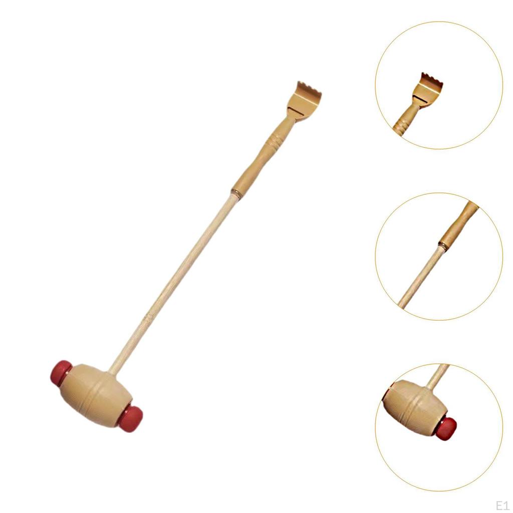 Massage Hammer Tickle Rake Back Muscle Stick, Wooden Body Tool Knock for