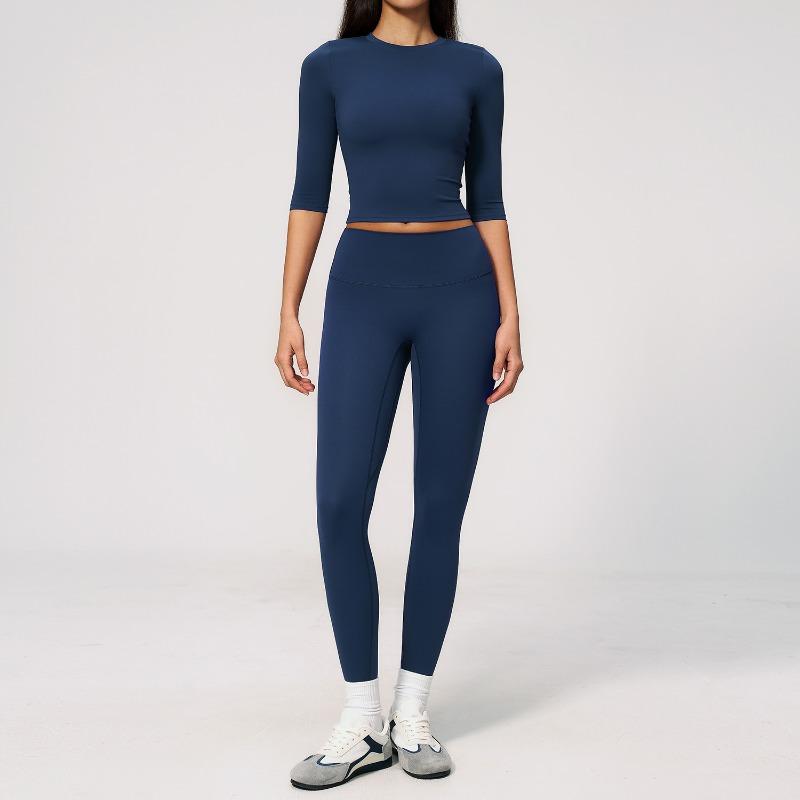 Ze Innovation brushed yoga outfit set for women, high-intensity outdoor fitness tight sports quick-dry set for women