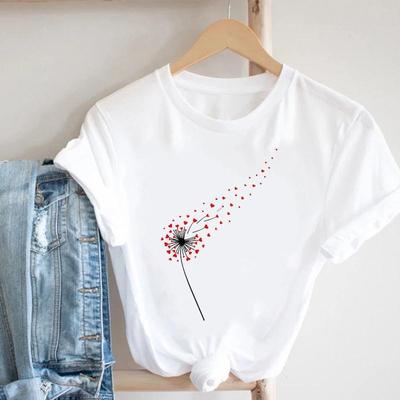 Cartone Animato Moda Signora Manica Corta Dolce Amore Carino Donna Stampa Abbigliamento Vestiti Casual T Maglietta Top T-shirt Femminile Grafica T-shirt