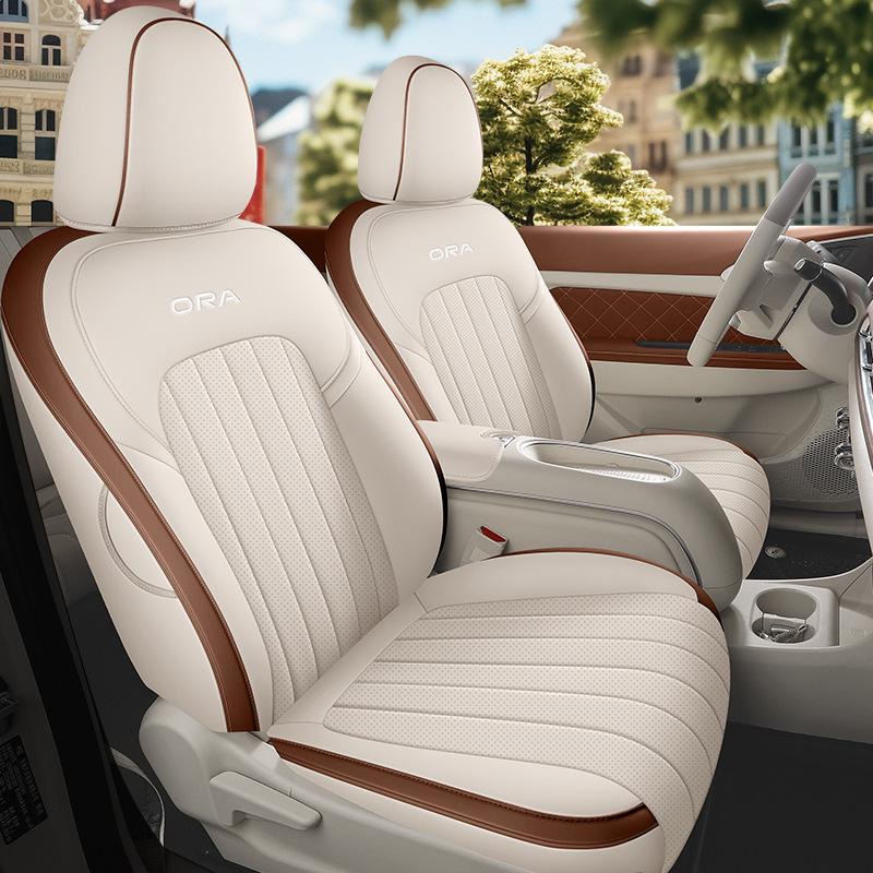 ORA Good Cat Ganzjahres-Leder-Autositzkissen – Universelle Passform Neues Modell