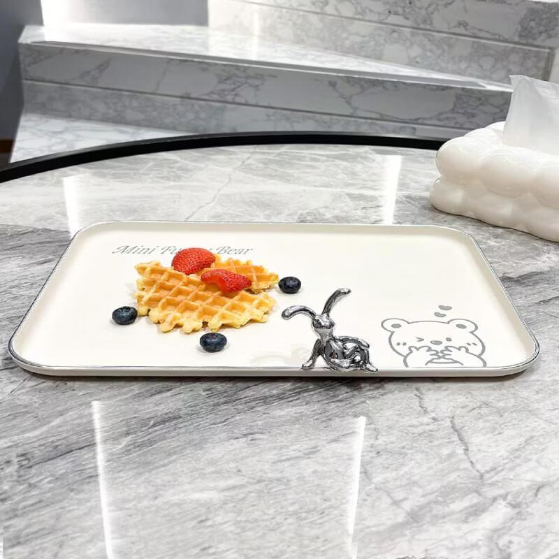 Ins-Style Large Rectangular Plastic Serving Tray
