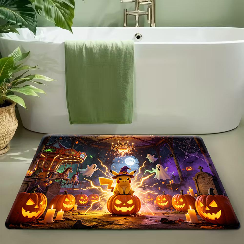Pokemon Pikachu & Friends Carnival Print Non-slip Doormat Soft Floor Mat for Home Decor