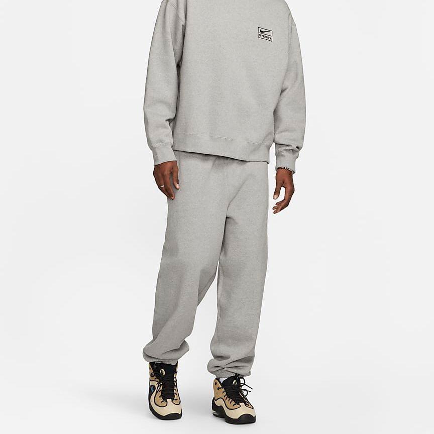 Stussy X Nike Fleece Pant Dark Grey Heather Unisex Bottoms DO9340-063
