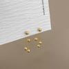 Korean Ins Blogger Fever Same 3 Gold Balls Pendant Earrings French Style Minimalist Jewelry Women