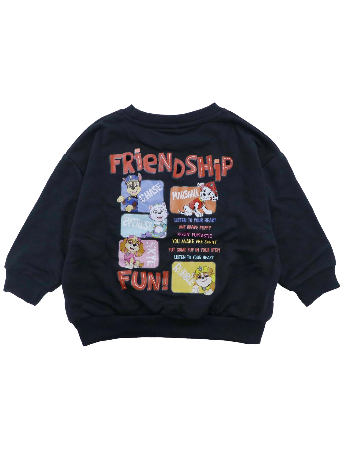 

Kaitak Family Paw Patrol Kids Pullover Sweatshirt with Back Print, Spring/Autumn, Sizes 100cm, 110cm, and 120cm (110cm, Black)