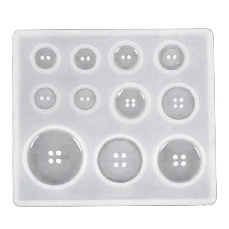 

1 Pcs Button Mold With Hole Mold Non-stick Art Mold Decoration Cake Baking Tools DIY Silicone Mold Resin Button чистий