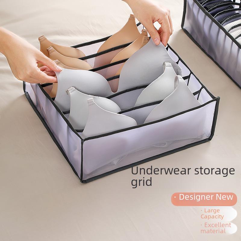 Foldable Underwear and Sock Storage Box for Bedroom Drawers