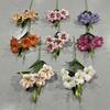Fiore di Giglio Artificiale Real Touch 65cm Stampa 3D 4 Teste Fiore di Gigli Giorno Lily Fiore Fai da Te Bouquet di Gigli Finti di Seta Decorazione Soggiorno