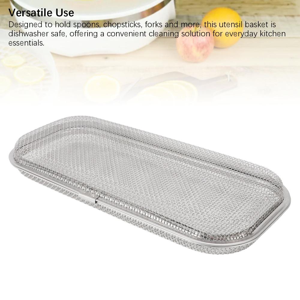 Rectangular Chopstick Basket Fine Mesh Cutlery Holder Dishwasher Basket  Family Kitchen
