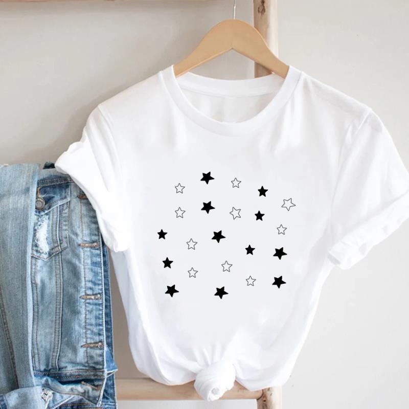Butterfly Print Short-sleeved T-shirt Oversized T Shirt  Harajuku  Aesthetic Clothes  Women Clothing  Graphic Tshirts