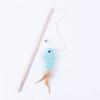 Interactive Cat Toy Wand with Durable Wooden Stick and Plush Mouse Attachment for Indoor Pet Play and Exercise