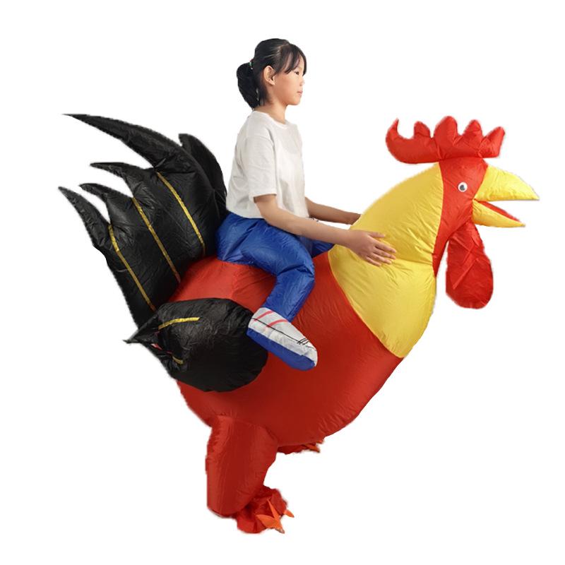 Inflatable Rooster Mascot Costume for Halloween or Festival 