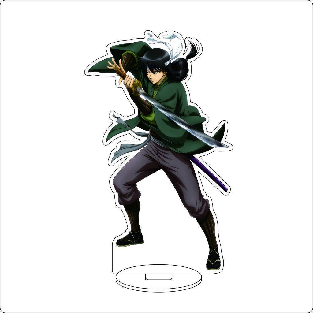 16CM Anime Gintama Cosplay Acrylic Stand Ornaments Kagura Kondou Isao Katsura Kotarou Sakata Gintoki Figure Stand Gifts