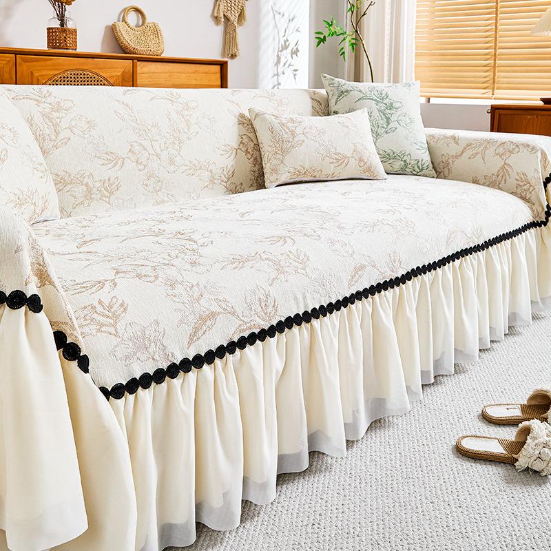 

Чехол на диван во французском ретро-стиле 2025 новый высококачественный диванный плед универсальный чехол для четырех сезонов нескользящее одеяло 180*200cm