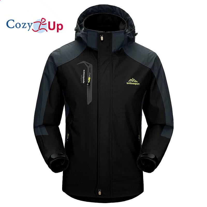 

Уютная мужская водонепроницаемая куртка от дождя, легкий плащ из софтшелла на открытом воздухе для пеших прогулок, путешествий XXL чёрный