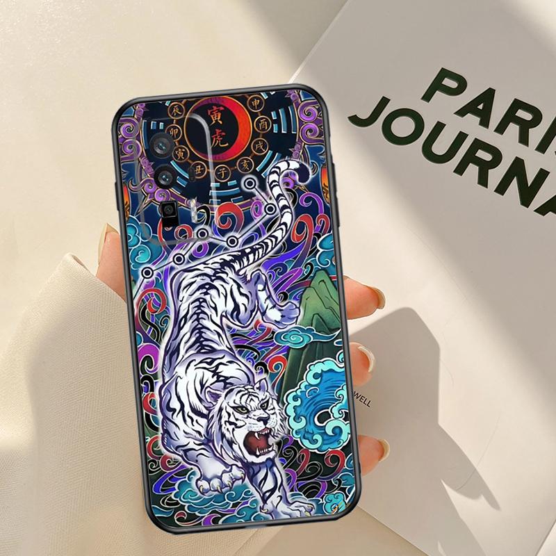Chinese Zodiac Dragon Tiger Case For Xiaomi 15 14 Ultra 13T 14T 15T Pro 17 Pro Max POCO X7 Pro X3 X5 X6 F5 F6 F7 F8 Coque