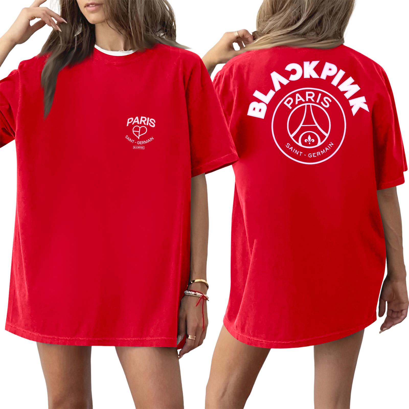 

Женская футболка с круглым вырезом и короткими рукавами с принтом XXXXL красный