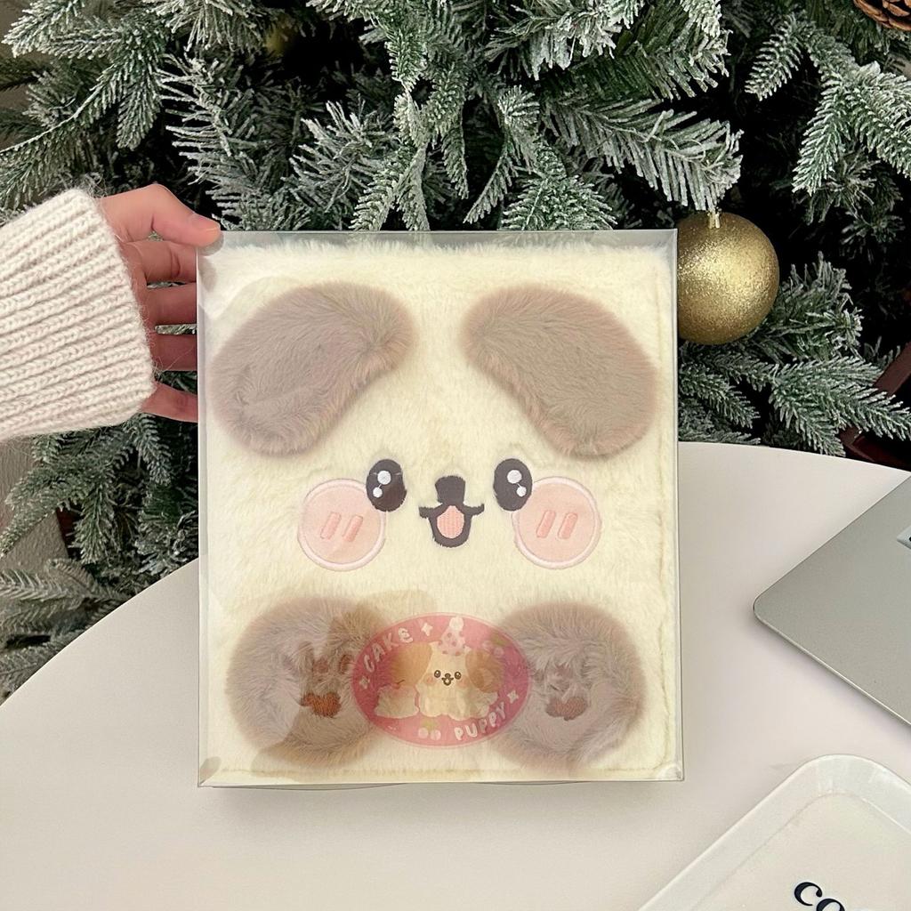 MINKYS Kawaii Fluffy Bear Puppy A5 Kpop Photocard Binder Collect Book Idol Plush Photo Card Holder Photocards Album