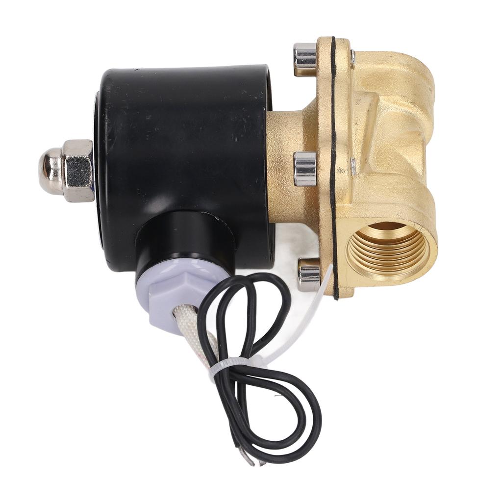 Solenoid Valve 2W Normally Closed Brass Copper Core Coil Electric Solenoid Valve for Water Gas Oil