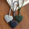 Heart Shaped Pu Love Keychain Hanger Bag Decoration Pu Leather Heart Pendant  Luggage Accessories