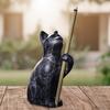 Yousheng Porta-Incenso Gato Gato Preto Porta-Vareta de Incenso Polido à Mão Queimador de Incenso Decorativo para Relaxamento Meditação Entusiastas de Gatos