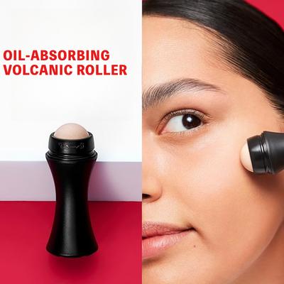 Volcanic Reusable Face Roller, Oily Skin Control for Makeup, Facial Skincare Tool for At-Home or On-the-Go Mini Massage