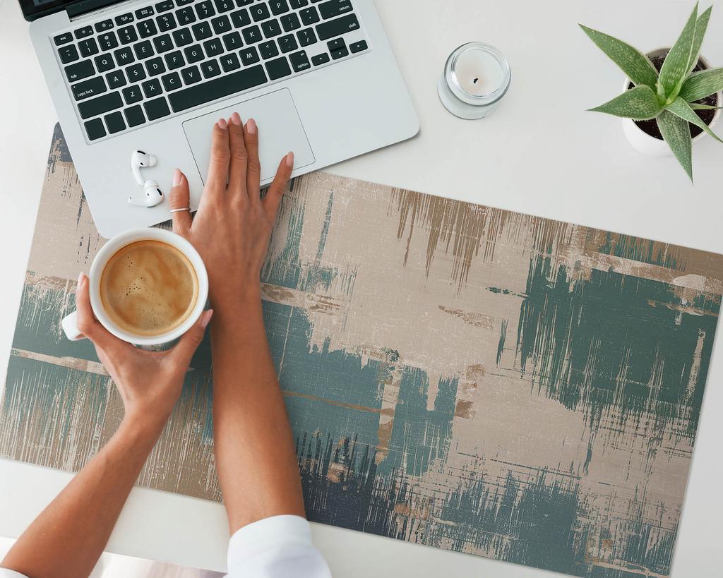 Desk Mat with Graphics for Home and Office Abstract Texture 90x45 cm