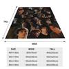 The Vampire Diaries Damon Salvatore Blankets Flannel TV Series Super Warm Throw Blankets for Bed Bedroom Quilt