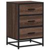 VidaXL Table de chevet chêne marron 40x34,5x60cm bois ingénierie métal, table d'appoint, armoire de lit, table d'appoint 848723