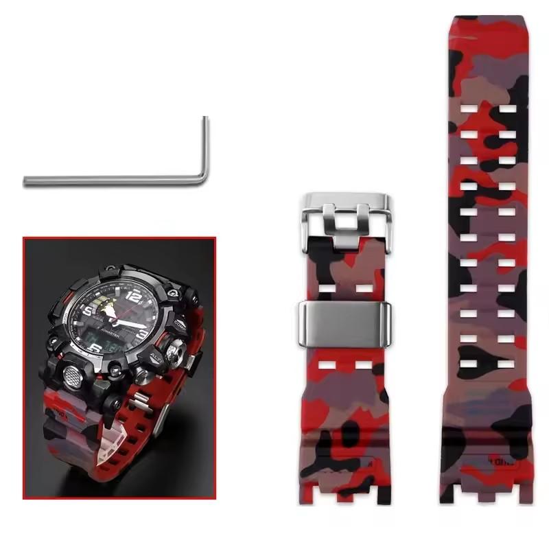 Cinturino per Orologio Per G-SHOCK Casio Uomo Seconda Generazione Big Mud King Modificato GWG2000 GWG-2000 GWG-2040 Cinghie in Gomma Resina