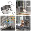 Bird Bowls For Cage Compact Birds Food Cups Spill Proof Sturdy Suspending Stainless Steel Water Bowl For Cockatiel Parakeet