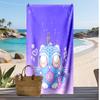 Kpop Demon Hunters Printed Beach Towel, Large Absorbent Quick Dry Towel for Summer Outdoor Swimming
