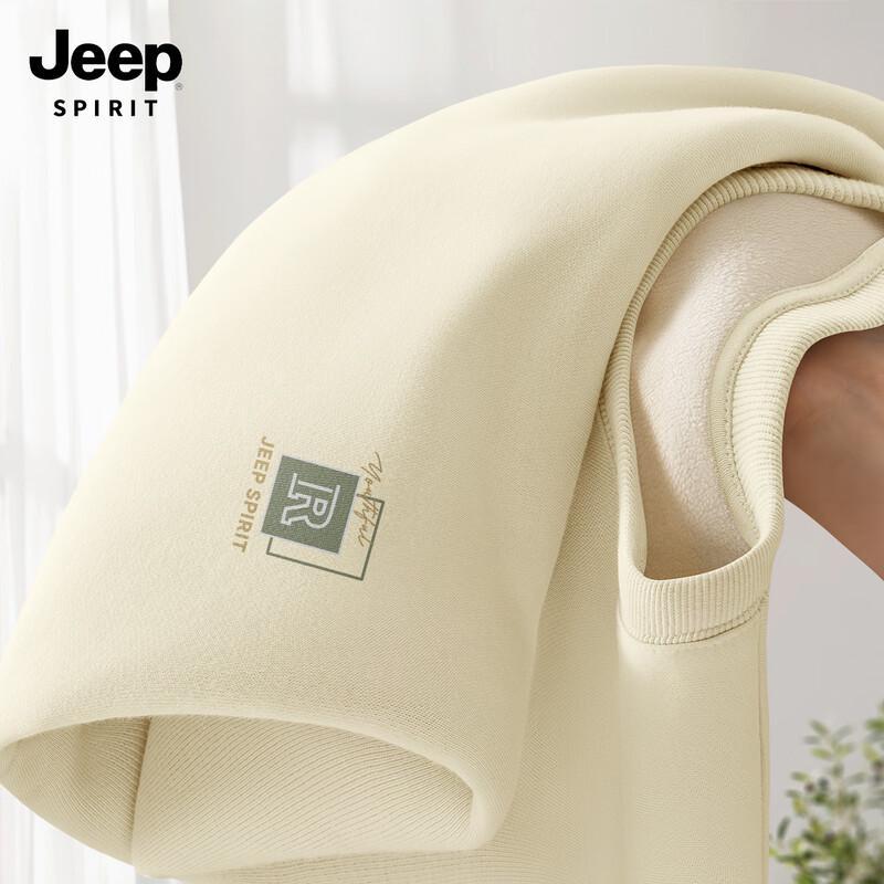 JEEP SPIRIT Herren 2025 Winter Fleece Rundhals-Sweatshirt