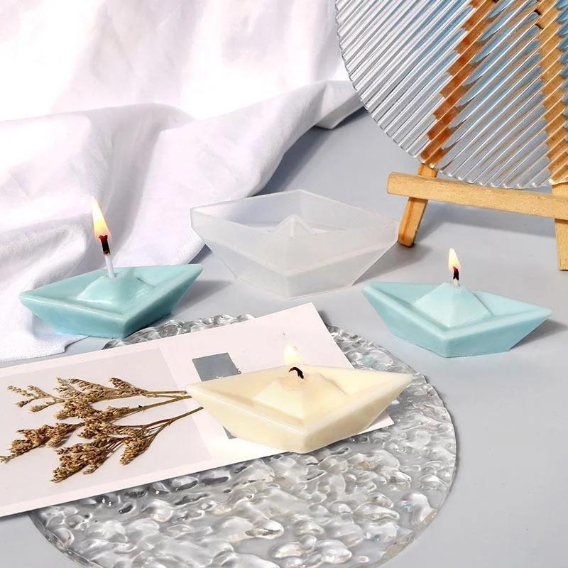 Forma na mýdlo Loď modlitby Silikonová forma 3D Papírová loď Mýdlo Vonná svíčka Forma Domácí dekorace Řemeslo DIY Nástroj na zdobení dortů Držák na svíčku 2023