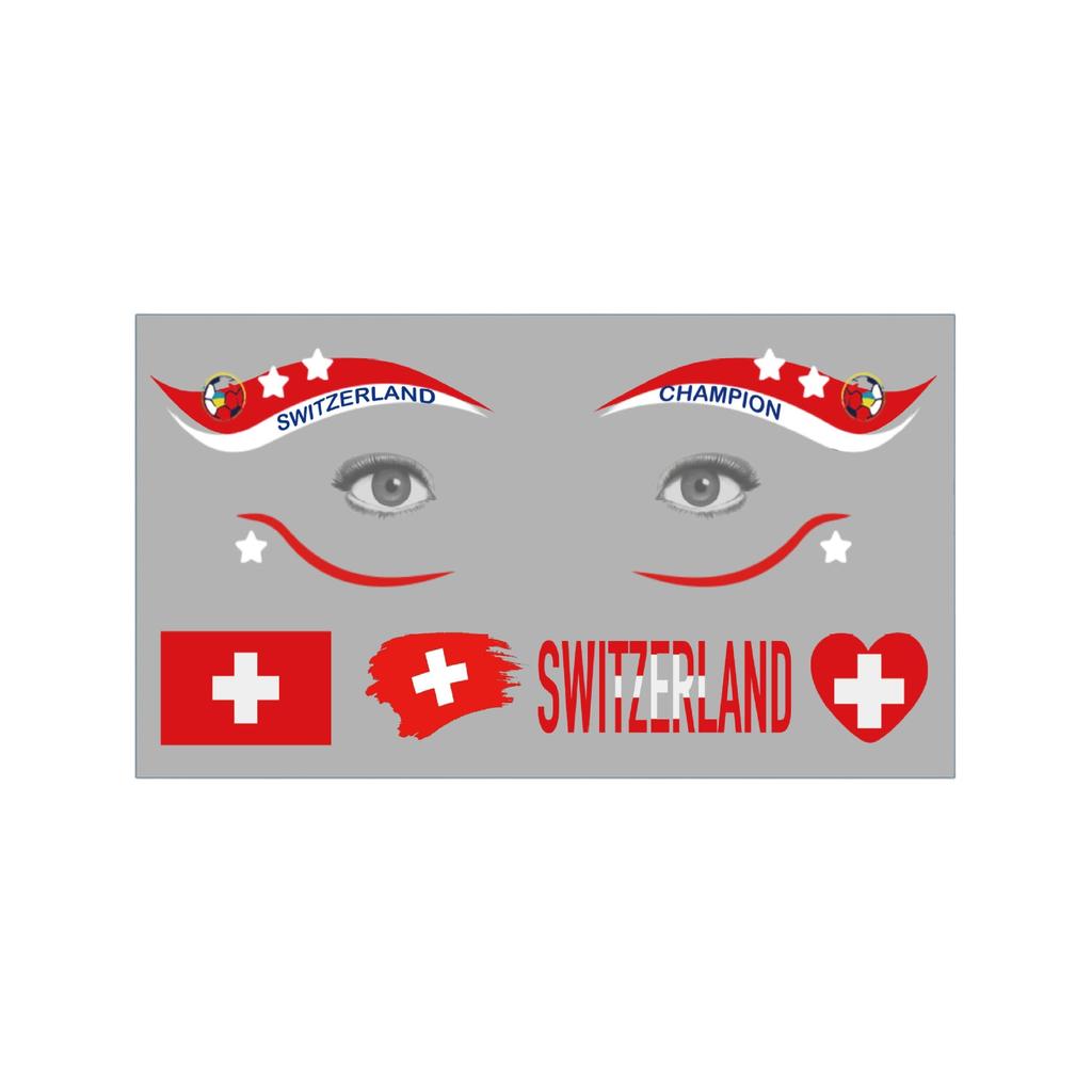 Multi Flag Color Stickers Sports Fans Party Party Temporary Stickers For Face