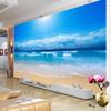 Individuelle 3D-Fototapete Meeresblick Wandbild Wohnzimmer Sofa Schlafzimmer TV-Hintergrund Wandpapier Meer Sonnenschein Strand Wandbild