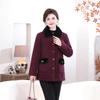 Winter Velvet Lapel Coat for Middle-Aged Women - Faux Mink, Loose Fit, Woolen, Plus Thick Layer