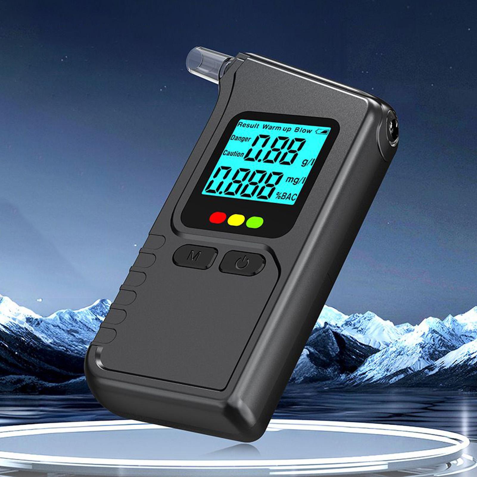 Алкогольный дыхательный тестер Карманный алкотестер Тестер-выдуватель алкоголя Светодиодный дисплей Высокоточный детектор Для безопасного вождения на дороге CHINA