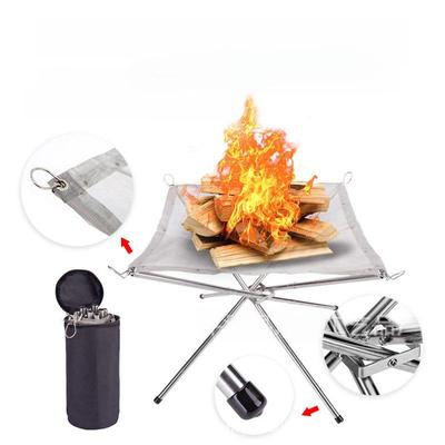 Portable Stainless Steel Folding Outdoor Grill and Campfire Rack