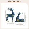 2 Pieces Reindeer Figurines Animal Figure Christmas Decoration Creative Elk Sculptures Tabletop