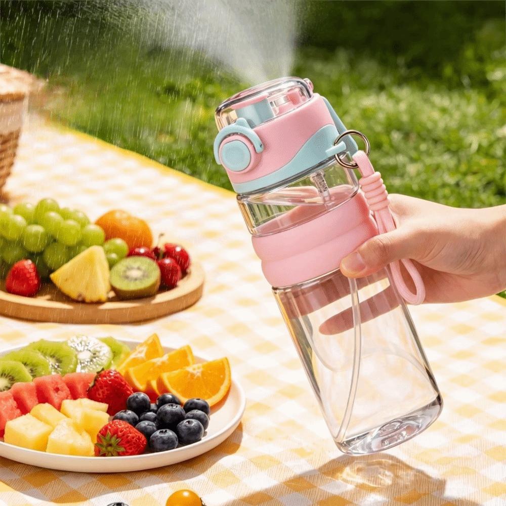 750 ML Spray Water Bottle Dual-Use Student Water Cup Portable Outdoor Water Bottle Gymnasium