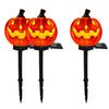 Outdoor Solar Halloween Pumpkin Lights Light, Waterproof Garden LED Decorative Holiday Path Lighting for Lawn Lamp with Stake Pathway Yard Decoration