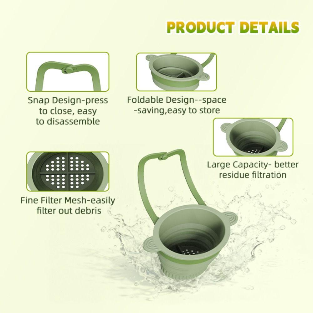 Silicone Strainer Basket Reusable Water Filter Basket New Sink Colander  Fruit Washing