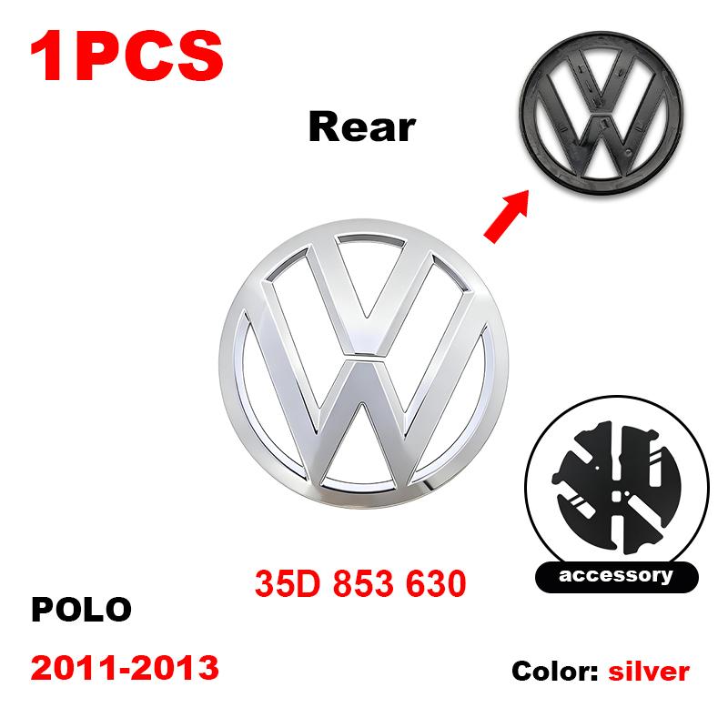 SVLHP1 For Volkswagen Polo 2011 2012 2013 6R0853600A ABS VW Car Front Logo Grille Badge Trunk Emblem Decoration Replacement Accessories