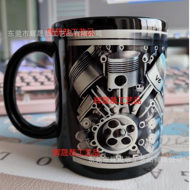 Taza de Acero Inoxidable Personalizada, Diseño de Motores V8/V6 Taza de Acero Inoxidable, 15oz Tazas de Café Divertidas Duraderas Elegantes, Adecuadas como Regalo para Novio