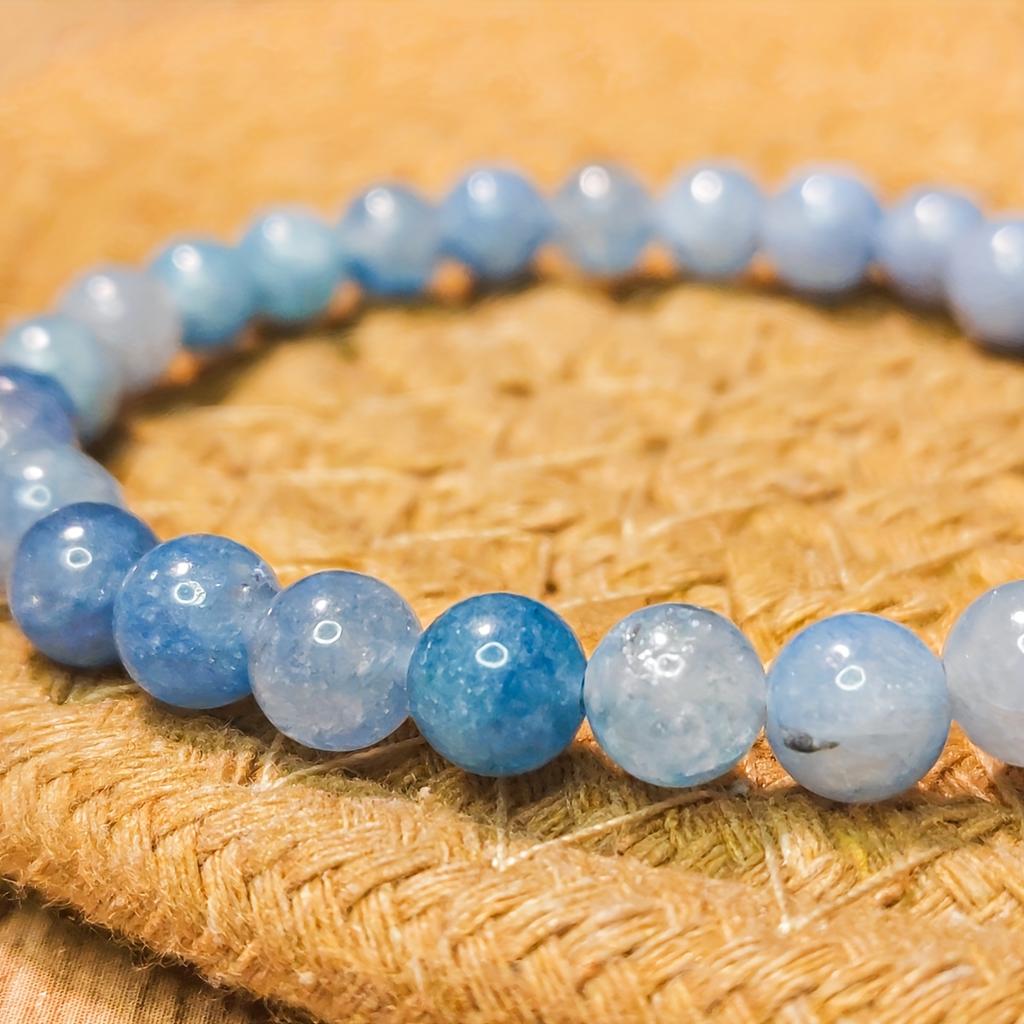 1PC 6mm Blue Natural Stone, Suitable for Daily Party Accessories, the Most Unique Gift for Friends and Family