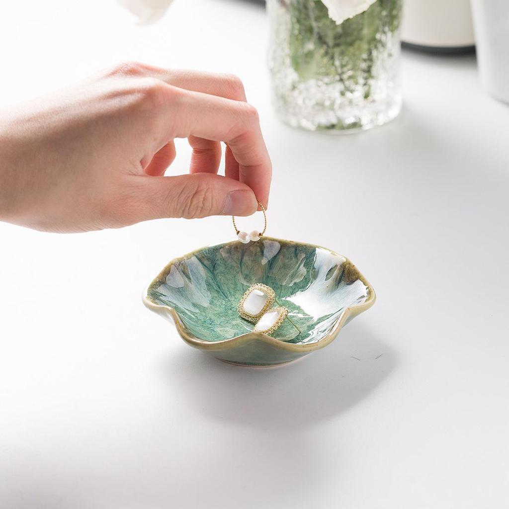 Nordic Ceramic Lotus Flower Jewelry Tray & Snack Dish