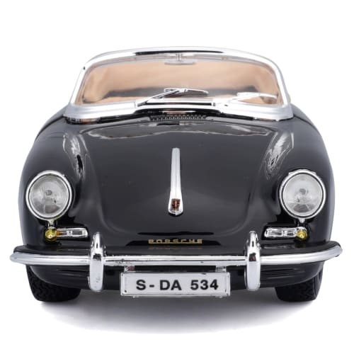 Bburago 1/24 Scale Porsche 356B Cabriolet 1961 Black / Diecast Model Car, Finished Product, 18-22078