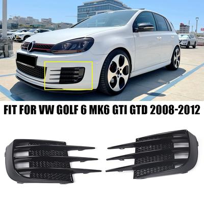 For Volkswagen VW Accessories Golf 6 MK6 GTI GTD 2008 2009 2010 2011 2012 Front Bumper Grille Fog Light Frame Cover