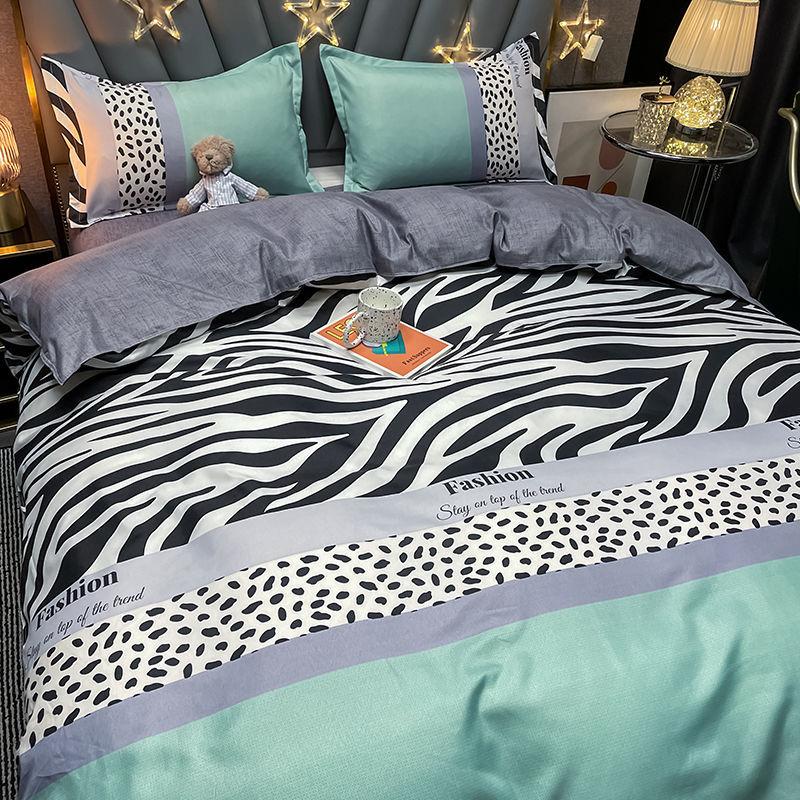 Simple Bedding Four-piece Set Single Double Light Luxury Trendy Home Student Dormitory Bedding